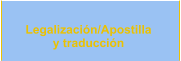 Legalizacin/Apostilla  y traduccin